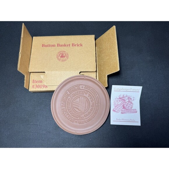 Longaberger Other - LONGABERGER BUTTON BASKET WARMING BRICK #30198 IN ORIGINAL BOX